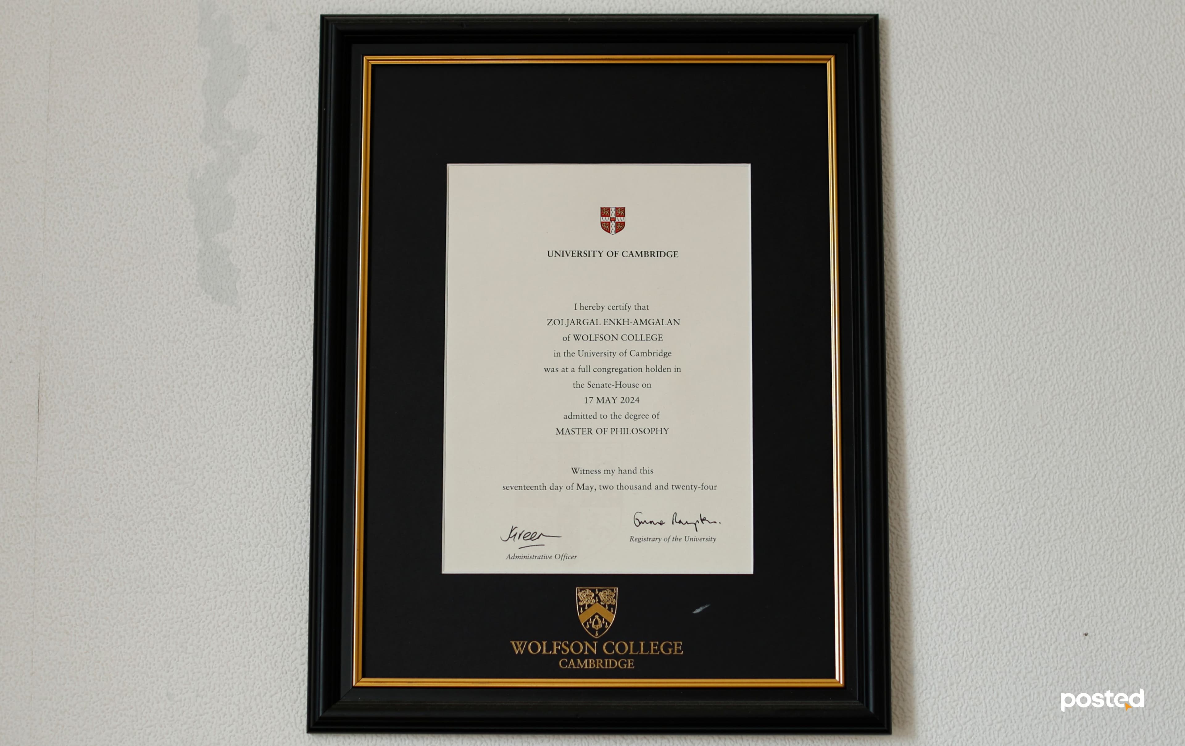 Э.Золжаргал: Академик орчин ямар гайхалтай гэдгийг Кембрижид очоод  мэдэрсэн нийтлэлийн зураг