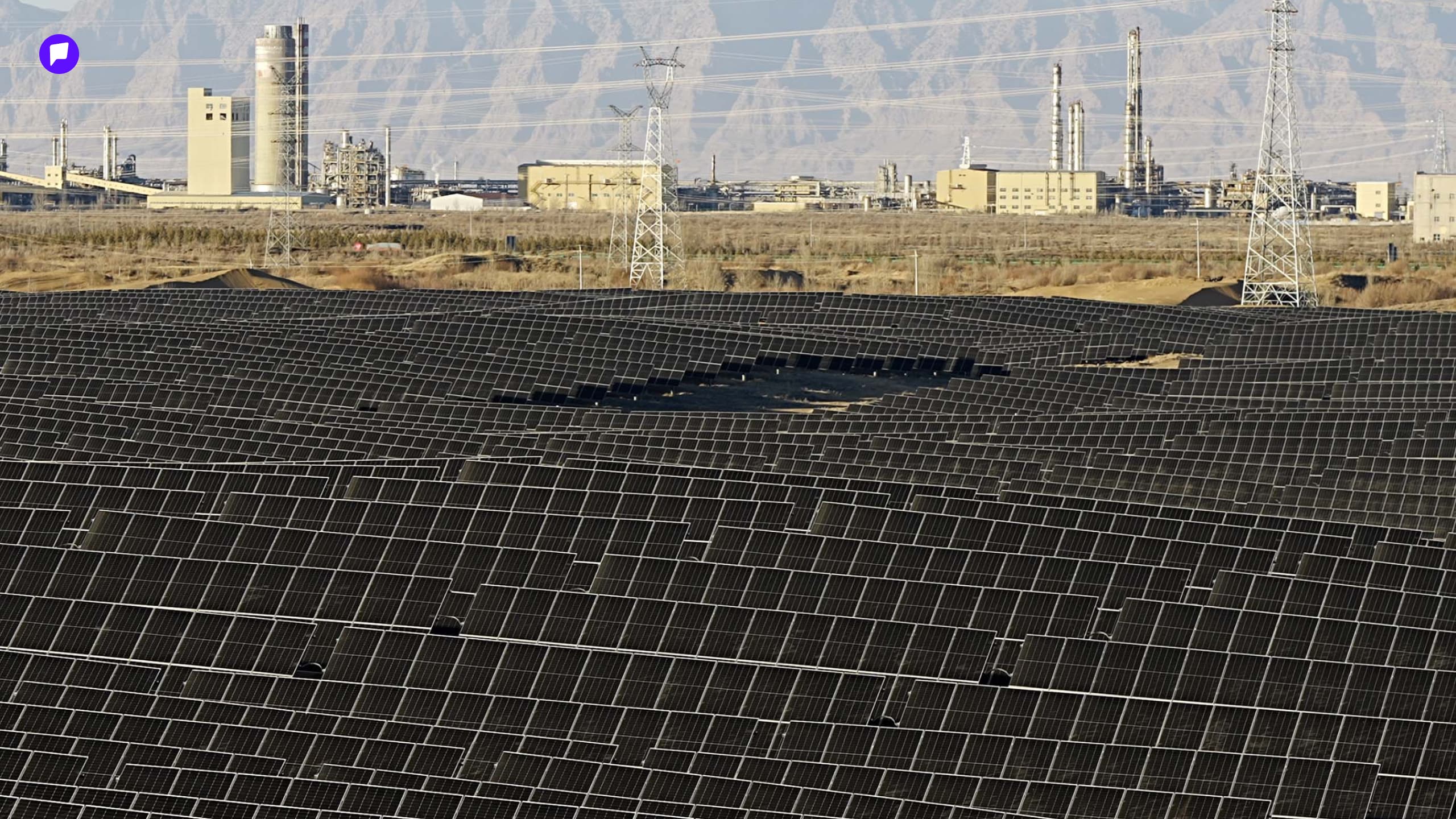 БНХАУ цөлжилттэй бүсдээ дэлхийн хамгийн том нарны цахилгаан станцыг байгуулжээ - нийтлэлийн зураг