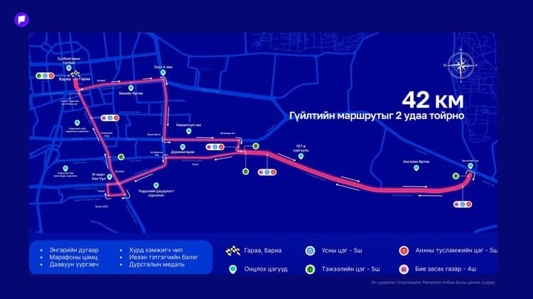 Улаанбаатар марафон олон улсын гүйлтийн гурван ангиллын маршрут зарлагдлаа - эрэлттэй нийтлэлийн зураг