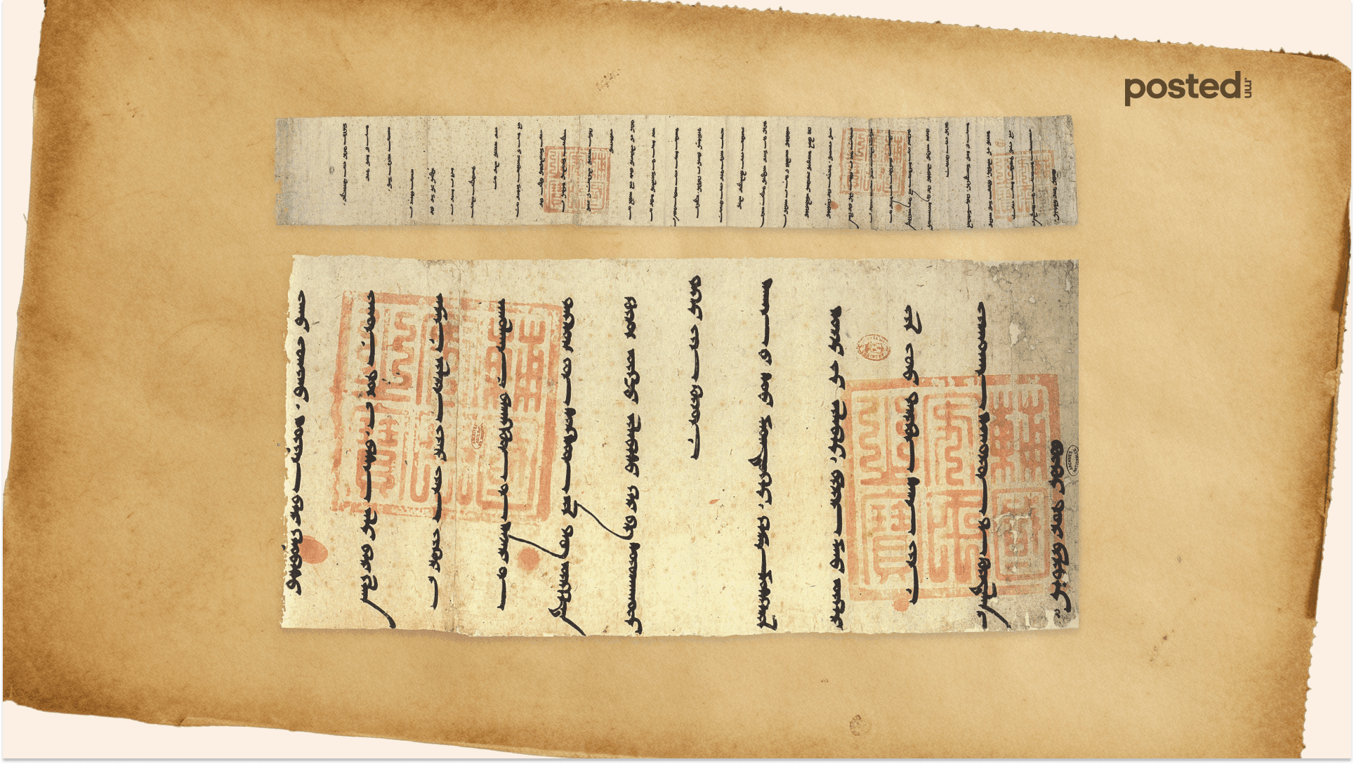 Монголын Эзэнт Гүрний үеийн чухал таван захидал нийтлэлийн зураг