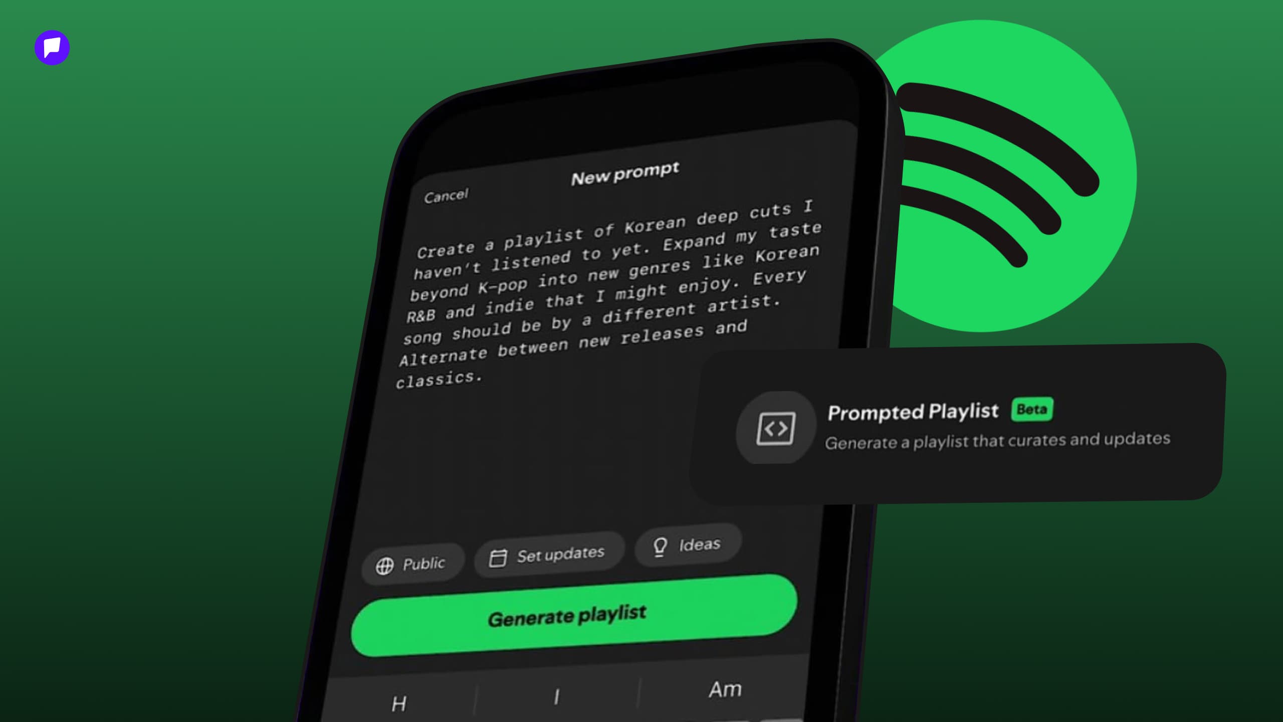 Spotify хэрэглэгчид хүсэлтээ тайлбарлан бичиж, плэйлист үүсгэх боломжтой болжээ - нийтлэлийн зураг