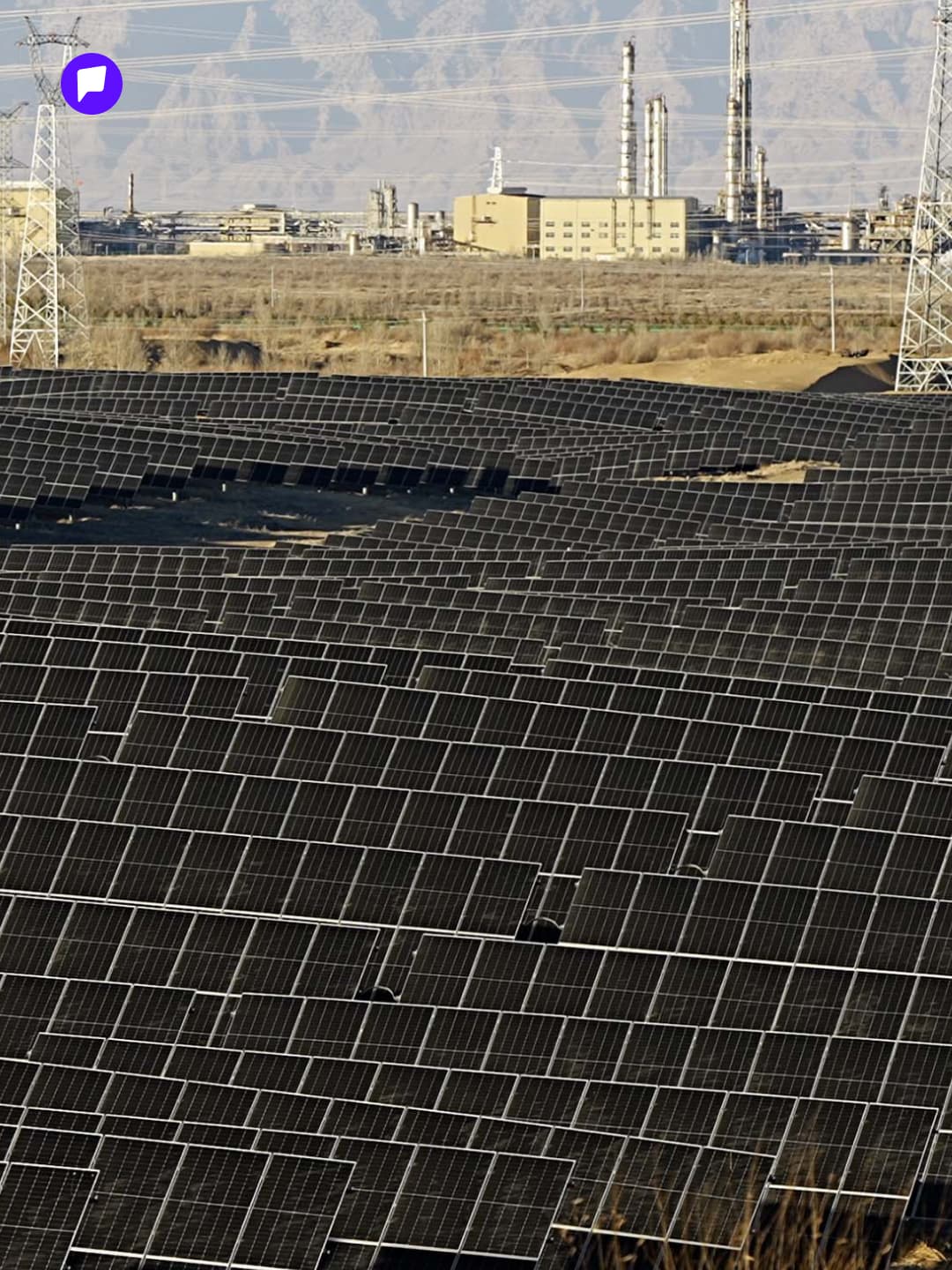 БНХАУ цөлжилттэй бүсдээ дэлхийн хамгийн том нарны цахилгаан станцыг байгуулжээ - нийтлэлийн зураг (гар утасны хувилбар)